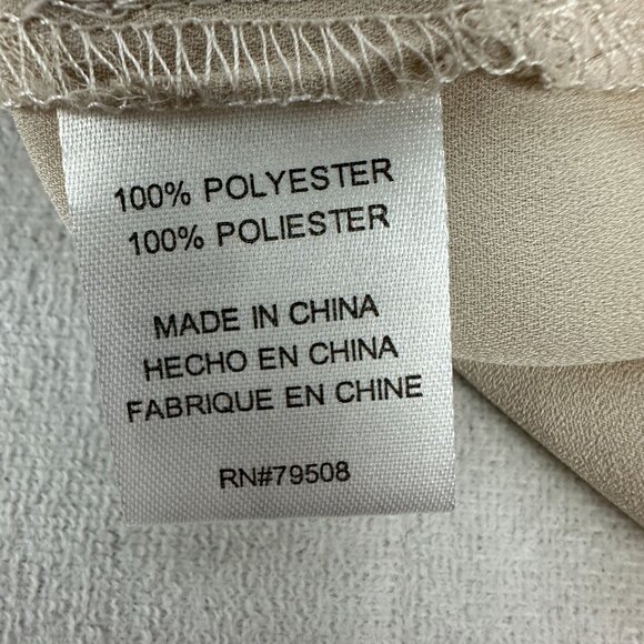 Violet & Claire Womens Sleeveless Beige Blouse Size M 100% Polyester - Picture 4 of 5